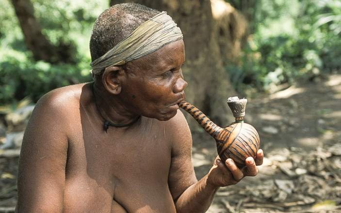 A lady from the batwa community enjoying the day 
