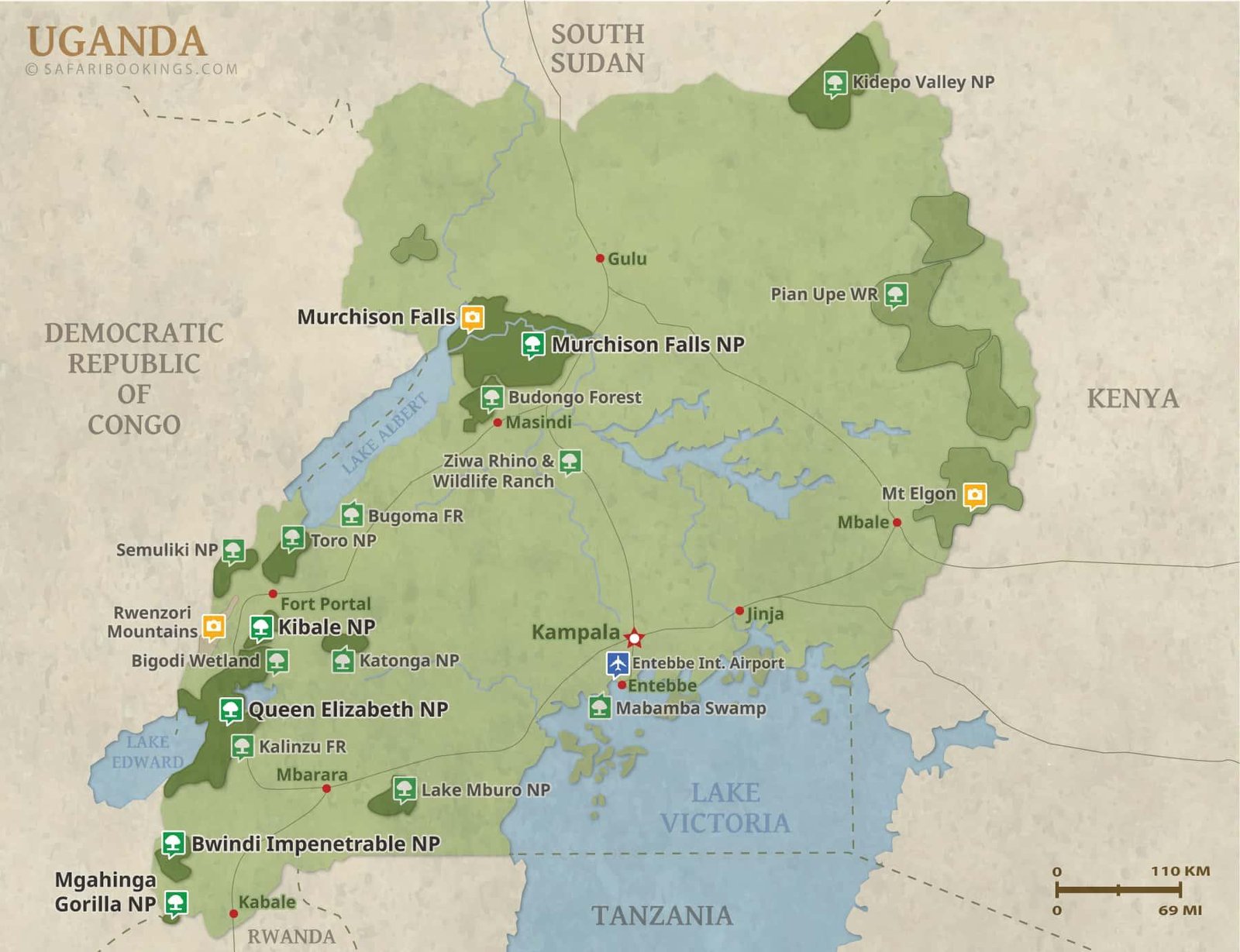 uganda map